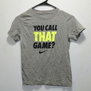 Nike Gray 'You Call That Game?' T-Shirt Small